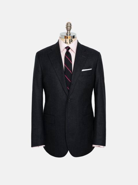 J. PRESS MADE-IN-CANADA SOLID CHARCOAL WOOL FLANNEL 1902 MODEL SUIT