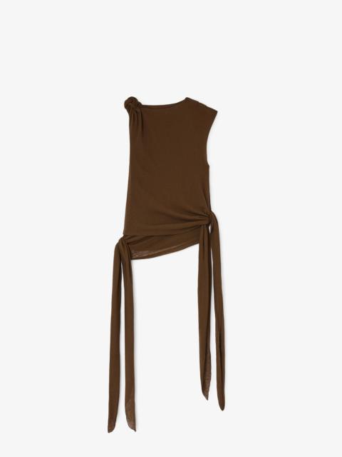 GANNI TOP IN MARL MESH