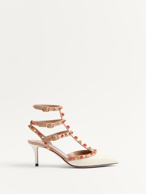 Valentino ROCKSTUD CALFSKIN PUMPS WITH CABOCHON STONES 65MM