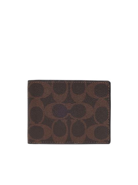COACH logo-pattern wallet