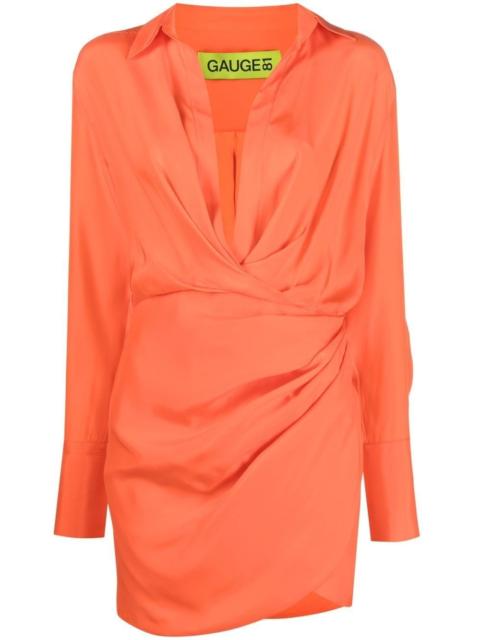 GAUGE81 gathered-detail shirt dress