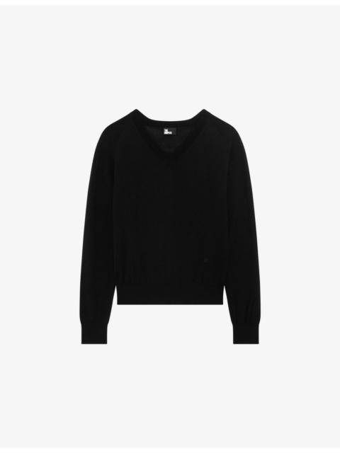 The Kooples V-Neck Wool Knitted Jumper
