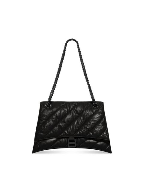 BALENCIAGA crush medium chain bag quilted