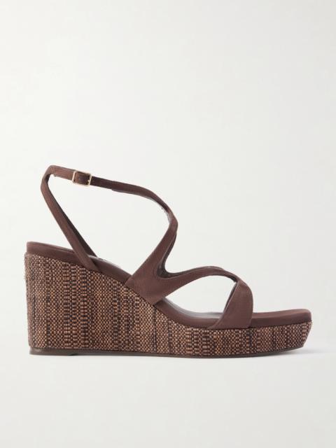 JIMMY CHOO Ayla 85 Suede Platform Espadrilles