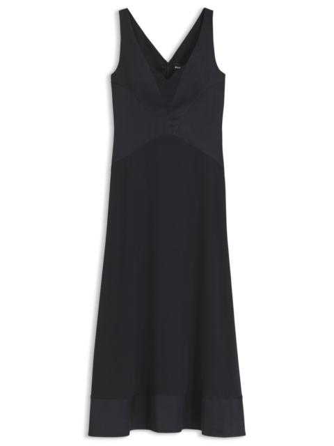 BOSS SLEEVELESS MAXI DRESS WITH V-NECKLINE