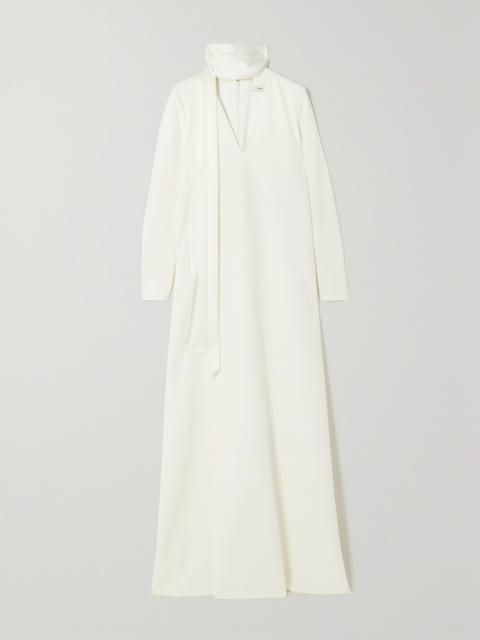 Safiyaa Aleah Crepe And Silk-blend Satin Gown
