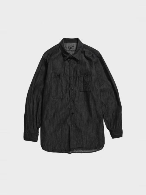Engineered Garments Work Shirt - Black Cotton Denim Shirting