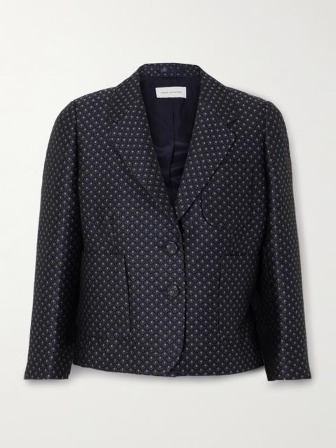 Dries Van Noten Bamie Cropped Jacquard-knit Blazer
