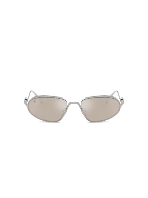 Ferrari oval-frame asymmetric sunglasses