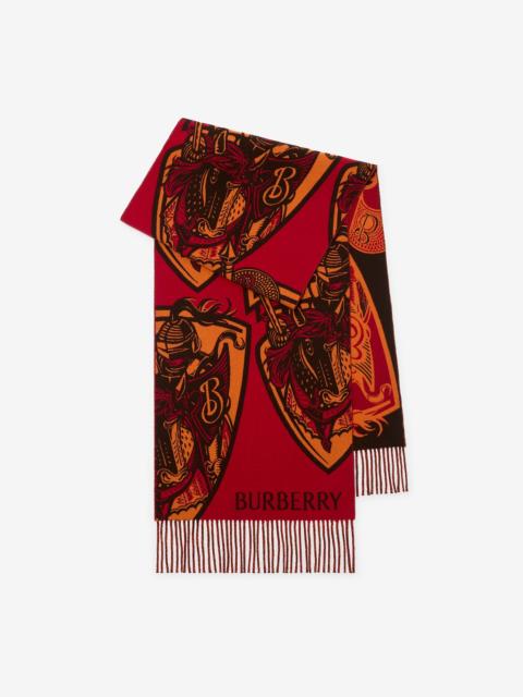 Charging Knight Wool Cashmere Scarf