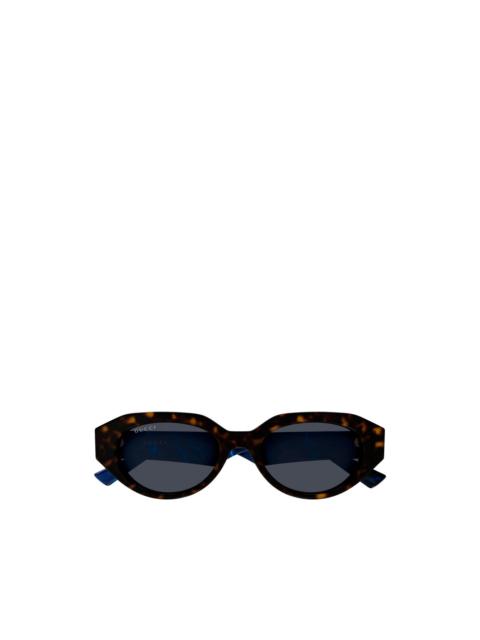 GUCCI Double G geometric-frame sunglasses