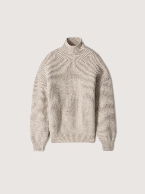 Nanushka YANA MENS - Ribbed alpaca turtleneck sweater - Beige