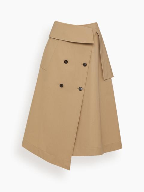 RÓHE Deconstructed Trench Skirt in Sand