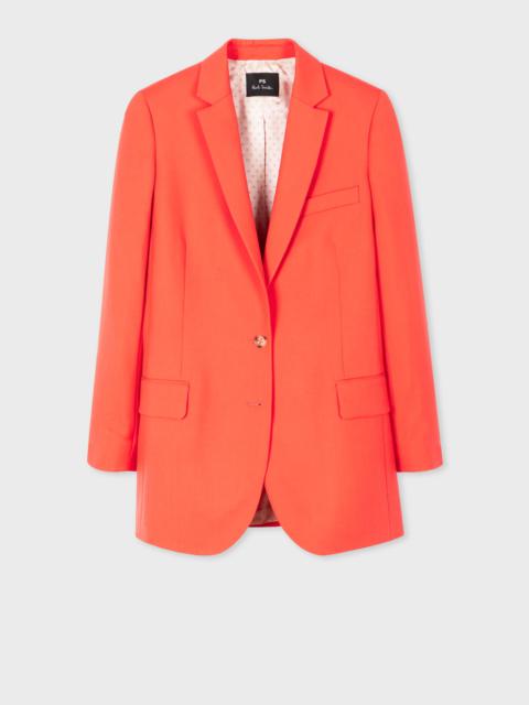 Paul Smith Orange Hopsack Wool Blazer