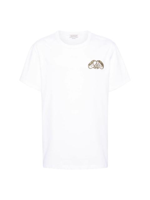 Alexander McQueen Half Seal Logo cotton T-shirt