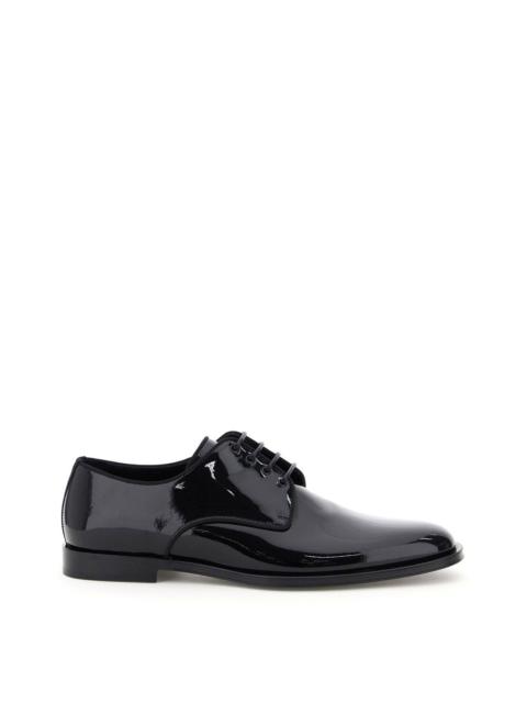 PATENT LEATHER LACE-UP SHOES