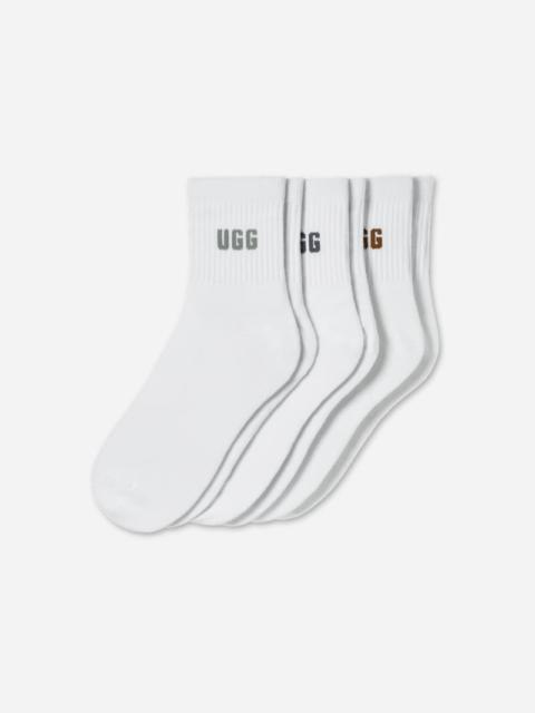 UGG ® Women's Quinlin Logo Quarter 3 Pack in Stormy Blue/Chestnut/Shaded Clover