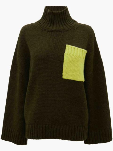 JW Anderson PATCH POCKET TURTLENECK JUMPER