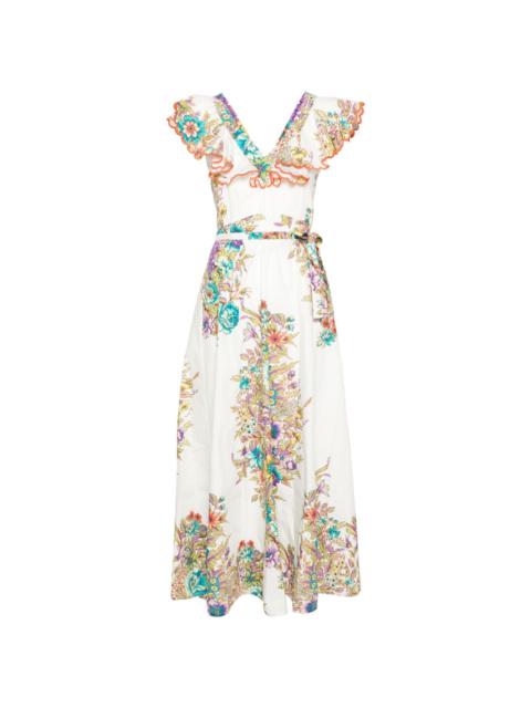 Etro floral wrap maxi dress