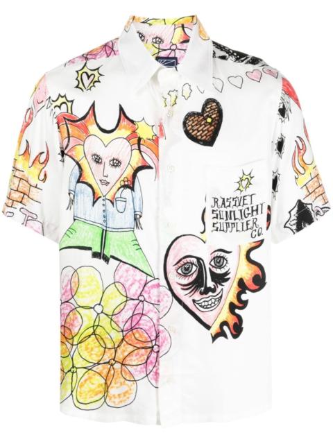 RASSVET Drawstrings graphic-print shirt