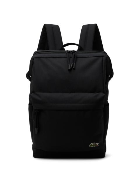 LACOSTE Black Neocroc Small Rectangular Backpack