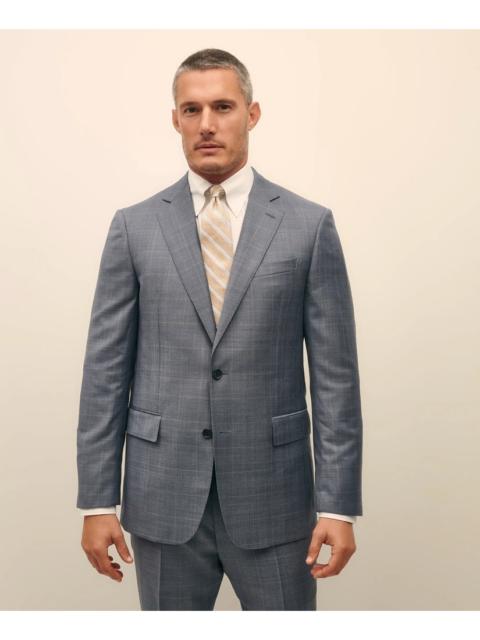 Brooks Brothers Traditional Fit Wool Overcheck 1818 Suit
