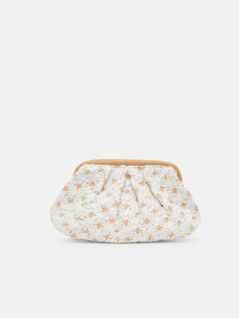 dolce vita FIORE CLUTCH EMBROIDERED NATURAL RAFFIA