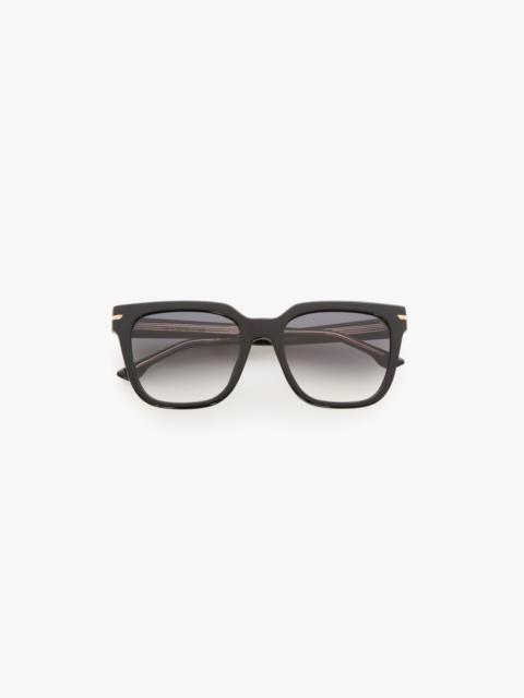 Victoria Beckham Oversized Acetate Sunglasses In Black