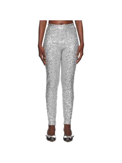 Silver Sequins Leggings