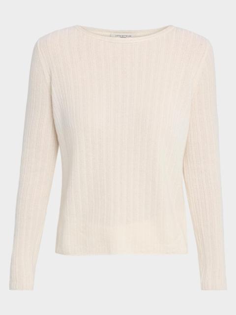 Lafayette 148 New York Mixed-Stitch Crewneck Sweater
