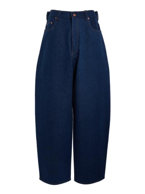 S.S.DALEY Ivy Rigid Low-Rise Barrel-Leg Jeans medium wash