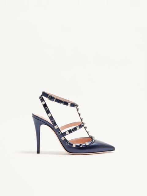 Valentino ROCKSTUD PUMPS IN LAMINATED NAPPA WITH CABOCHON 100MM