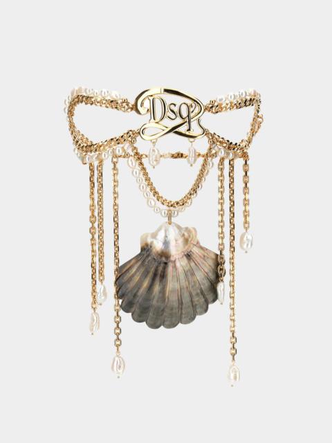 DSQUARED2 SHELLS AND PEARLS NECKLACE