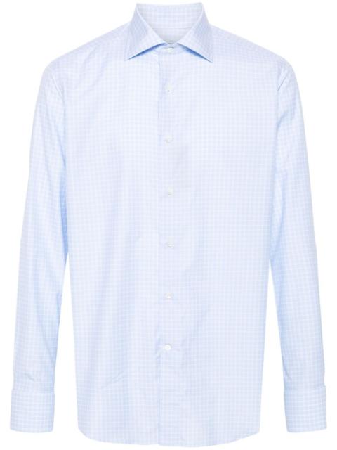 Canali check-pattern shirt