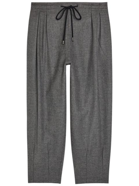 MARIA McMANUS Maria Mcmanus Drawstring Tapered-leg Wool-blend Cropped Trousers