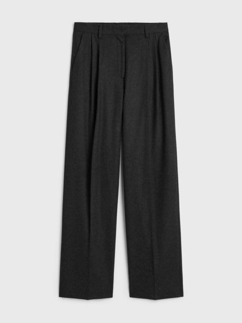 TOTEME Herringbone double-pleat trousers grey melange
