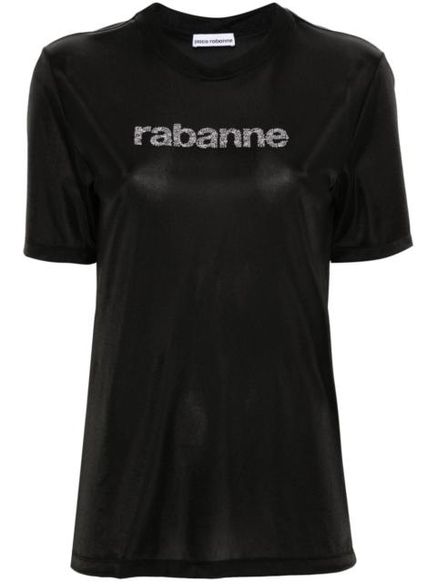 rabanne logo-embellished jersey T-shirt