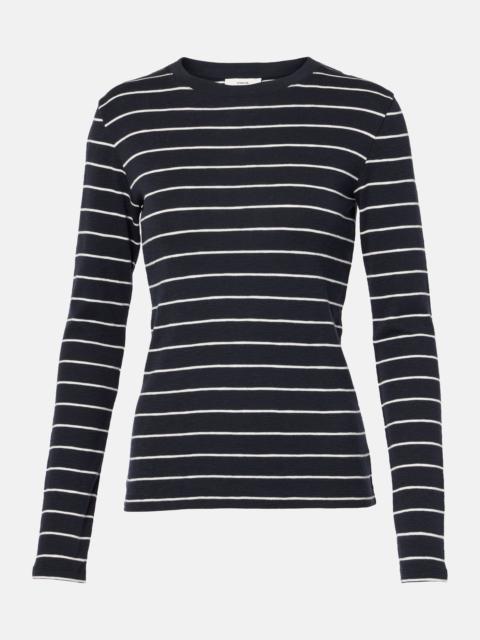 Vince Striped cotton-blend top