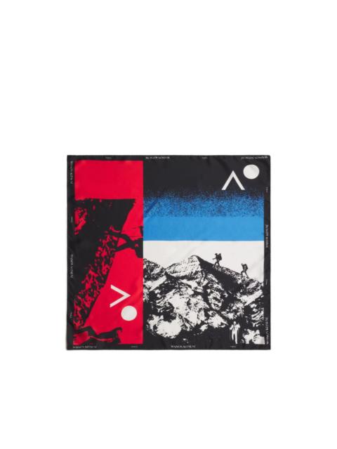 Maison Kitsuné Polarized graphic-print silk scarf