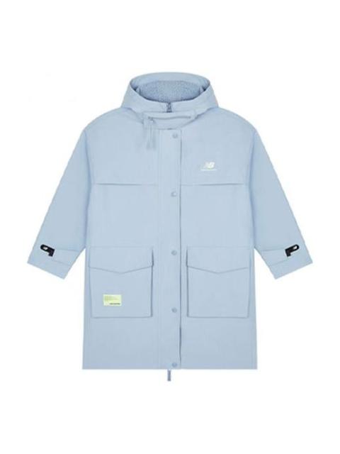 New Balance (WMNS) New Balance Big Pocket Solid Color Hooded Jacket Blue AWJ21304-BMT