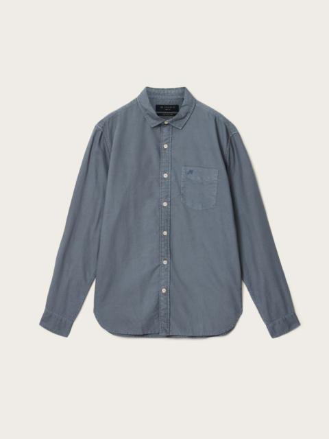 ALLSAINTS MELROSE LONG SLEEVE COTTON RAMSKULL SHIRT