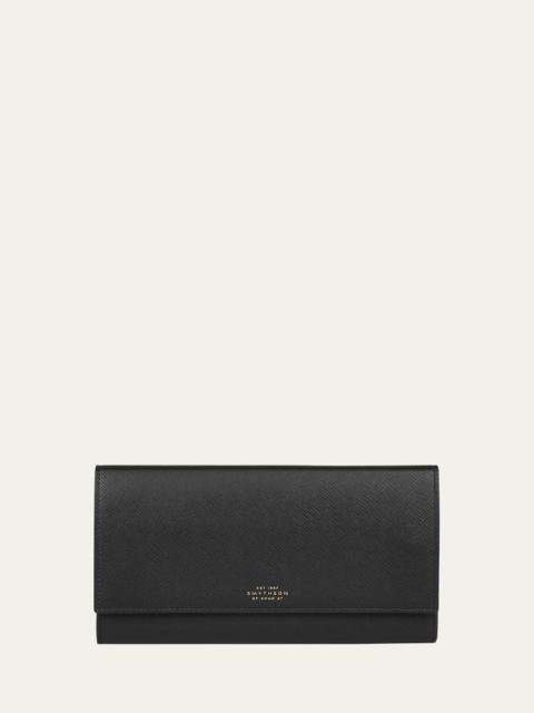 Smythson Marshall Panama Leather Travel Wallet