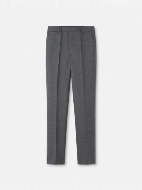 VERSACE Wool Gabardine Formal Pants
