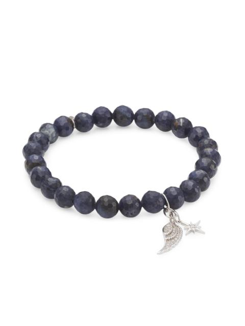 SYDNEY EVAN Women's 14K White Gold, Sapphire & Diamond Mixed-Charm Bracelet - Black