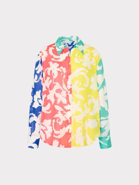 MILLY Lily Silhouette Cotton Voile Button Down