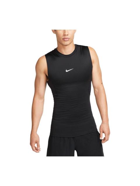 Nike Nike Pro Dri-FIT 단단한 sleeveless 운동 정상 '검정' FB7915-010