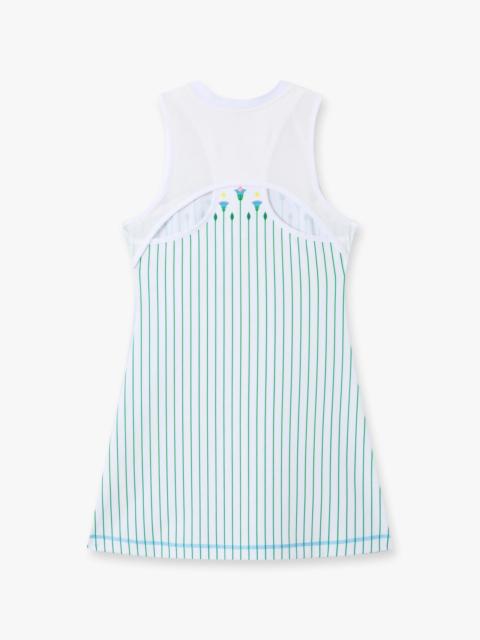 CASABLANCA White Floral Stripe Sporty Tennis Mini Dress | Casablanca Paris
