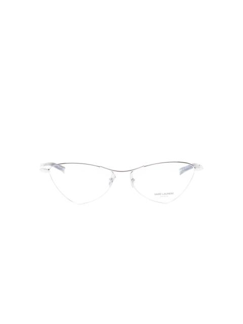 SAINT LAURENT triangular-frame glasses