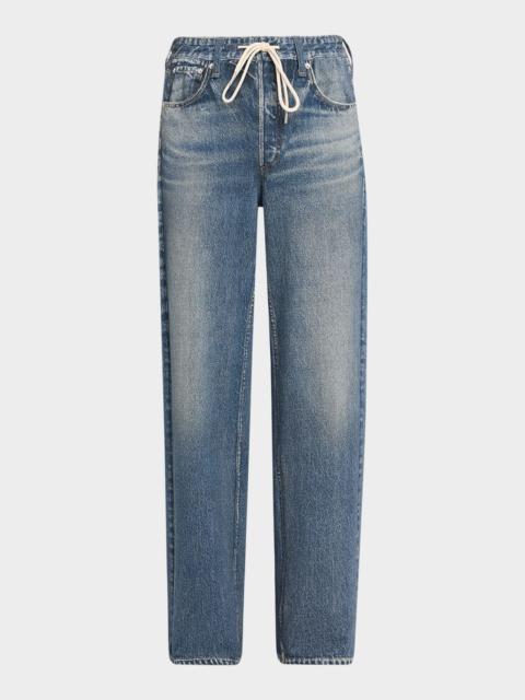 rag & bone Miramar Terry Drawstring Wide-Leg Jeans
