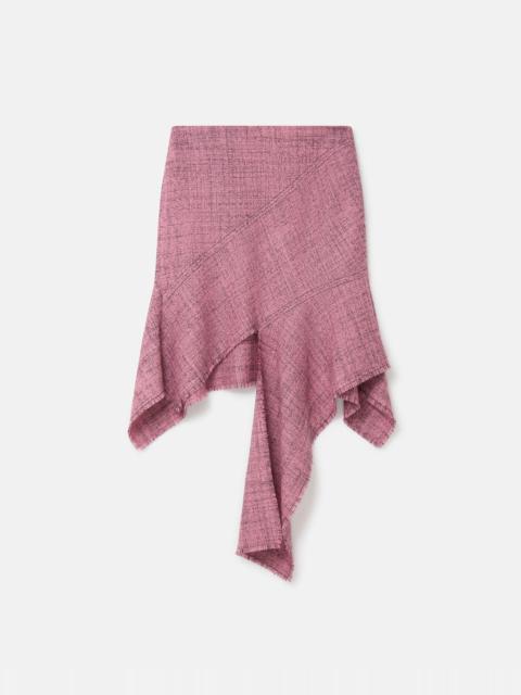 Wool Mouline Asymmetric Skirt